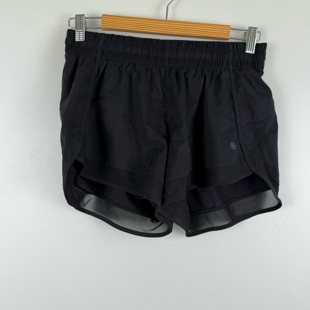 Athleta Mesh Racer Run Short 4 inches Women's Size XS Black Style 291749